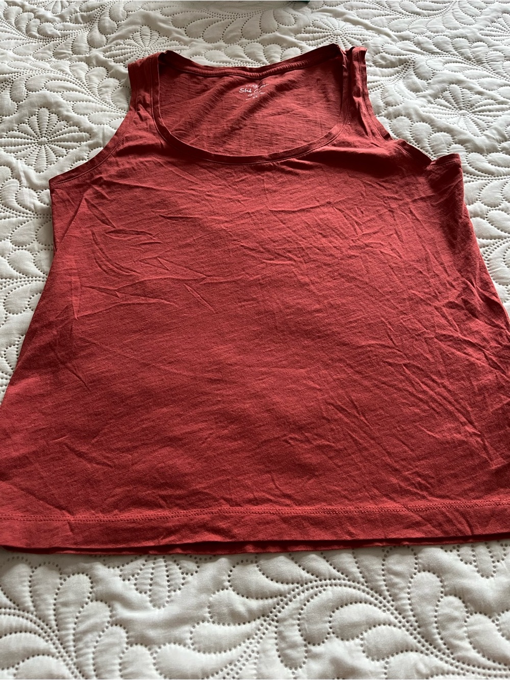 J. Crew Women's Brick-Red Scoop Neck Tank